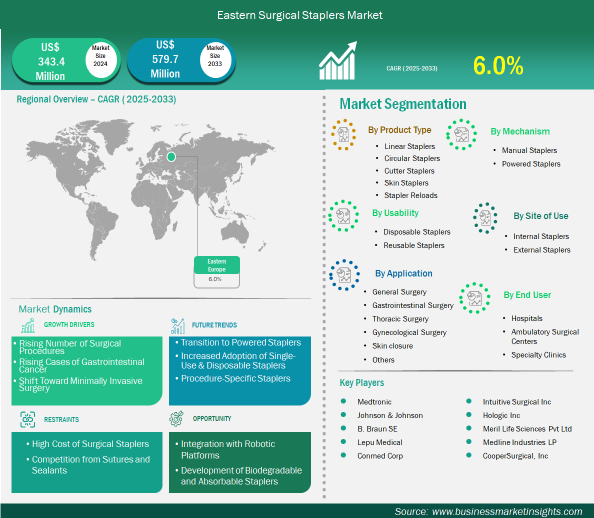 Eastern Europe Surgical Staplers Market Research Report 2025–2033: Industry Growth Analysis